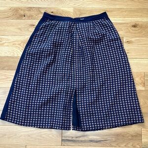 Madewell silk A-Line Skirt, double slits, sz 6